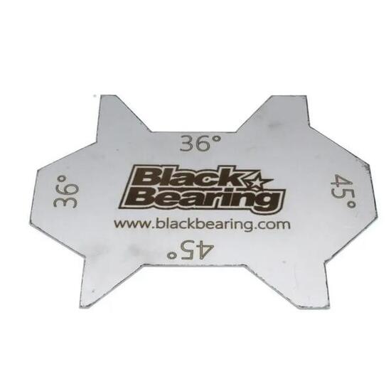 Hulpmiddel voor het meten van de hoek van de helmlagers Black Bearing