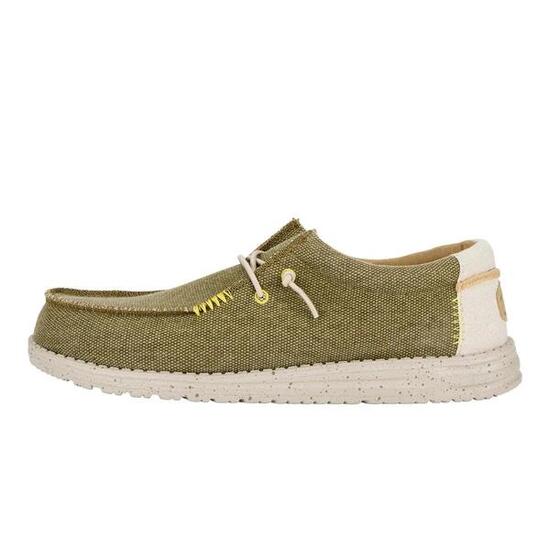 Scarpe Da Ginnastica Hey Dude Modello Wally Coastline Jute Colore Verde
