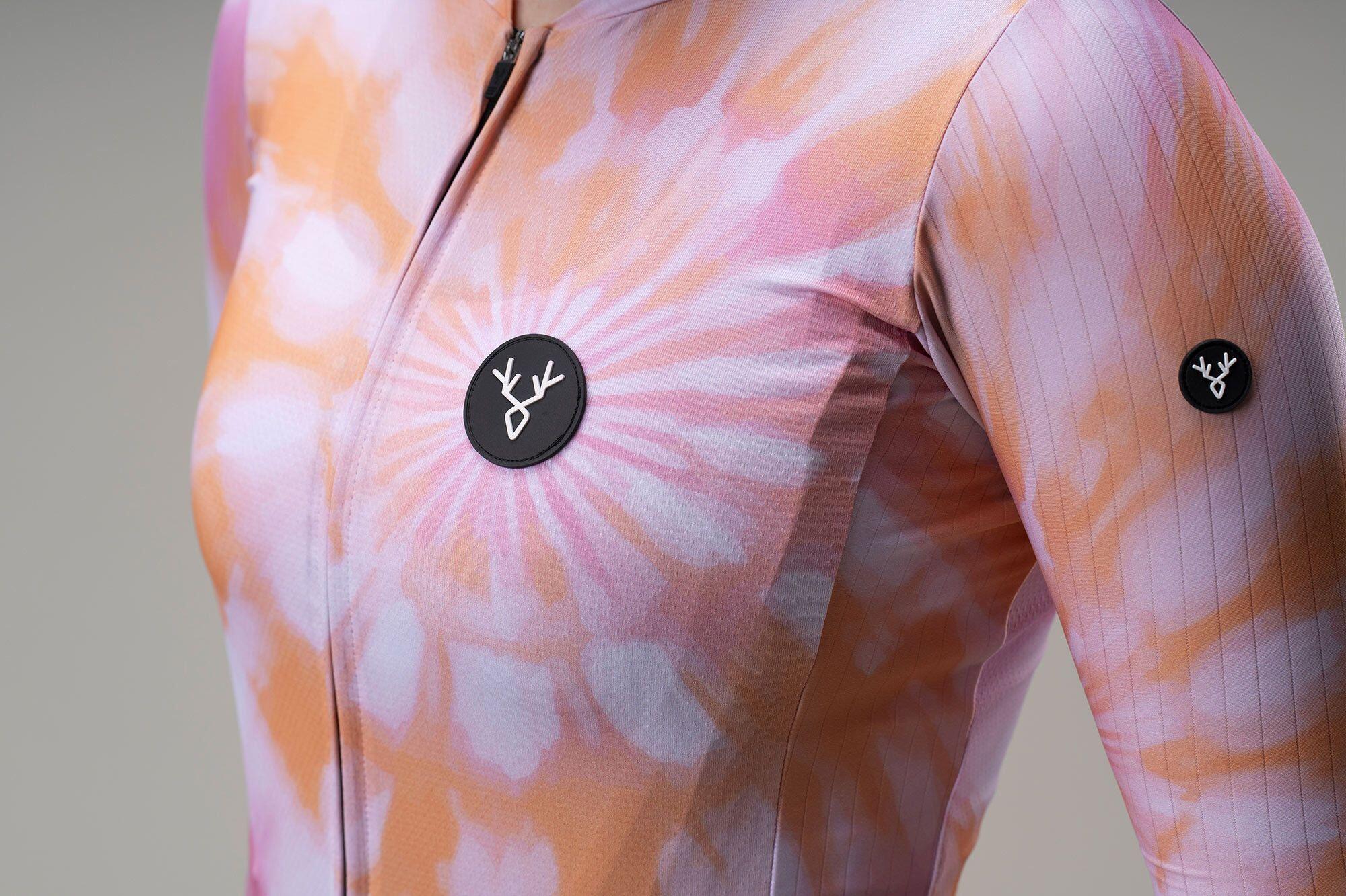 Camiseta de manga corta para mujer LeBram Race rosa y naranja 4/7
