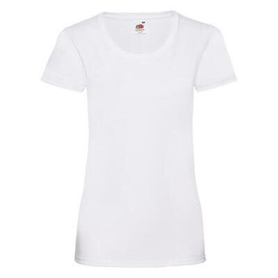 T-shirt fruit of the loom valueweight dames blanco