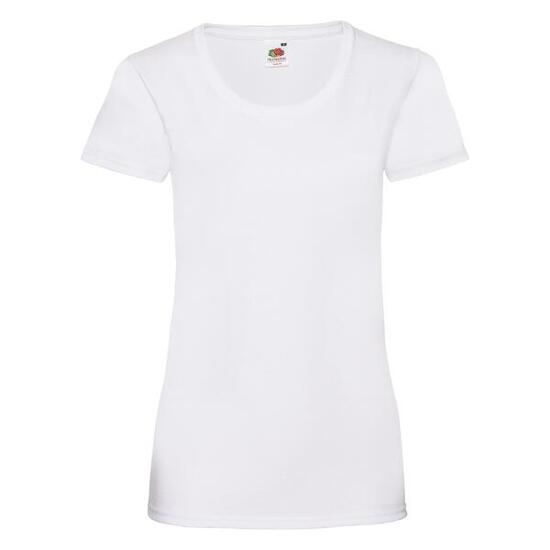 T-shirt Fruit of the Loom Valueweight donna bianca