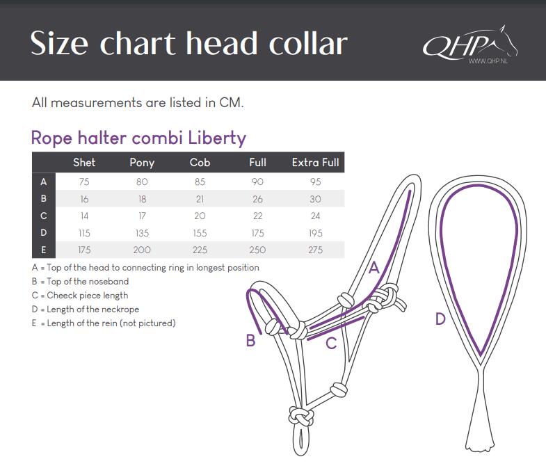 Licol pour cheval corde QHP Combi Liberty 6/7