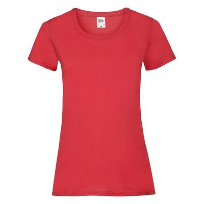 T-shirt fruit of the loom valueweight dames rojo