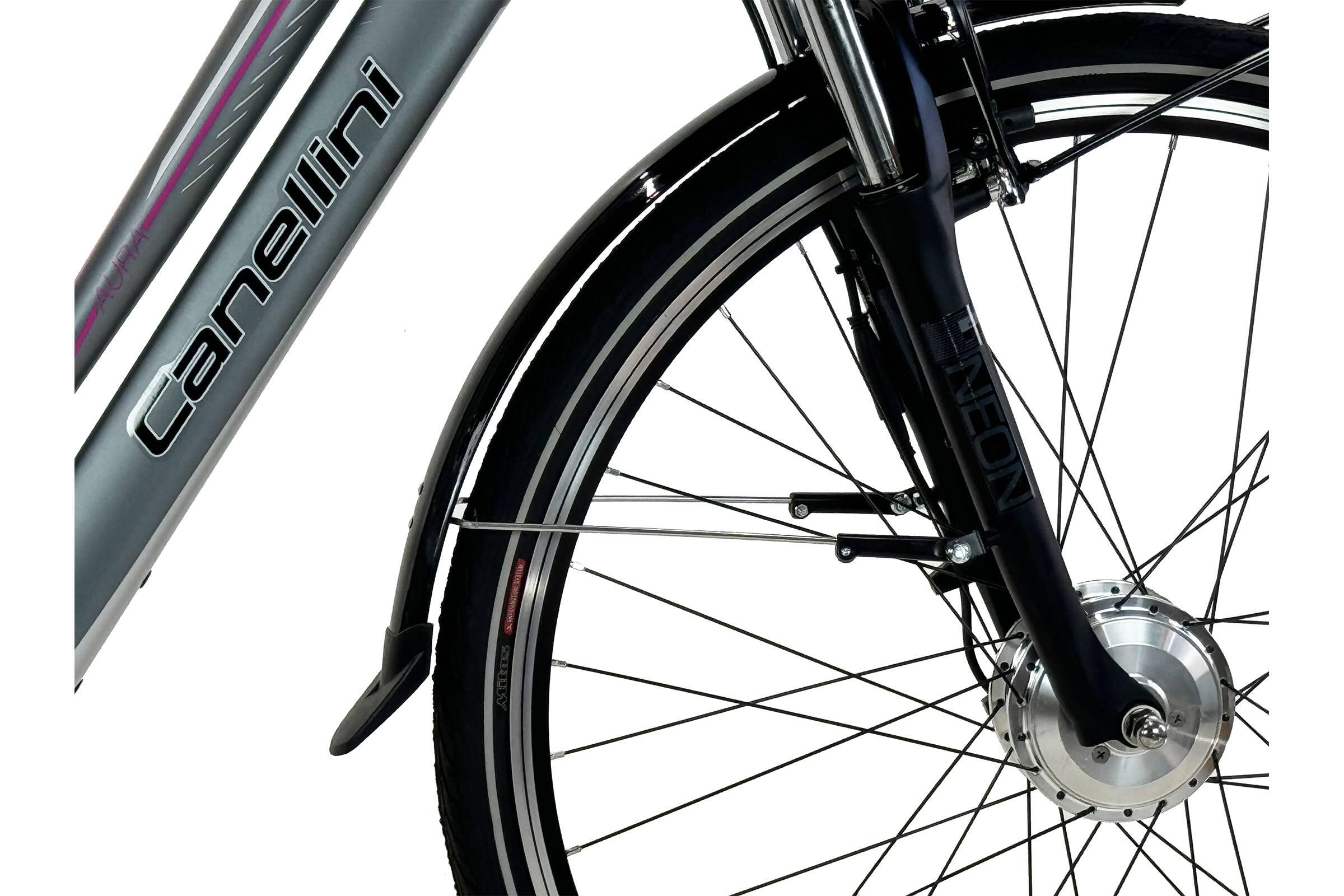 E-Bike damen cityrad Canellini AURA 28" - Grau/Fuchsia 2/6