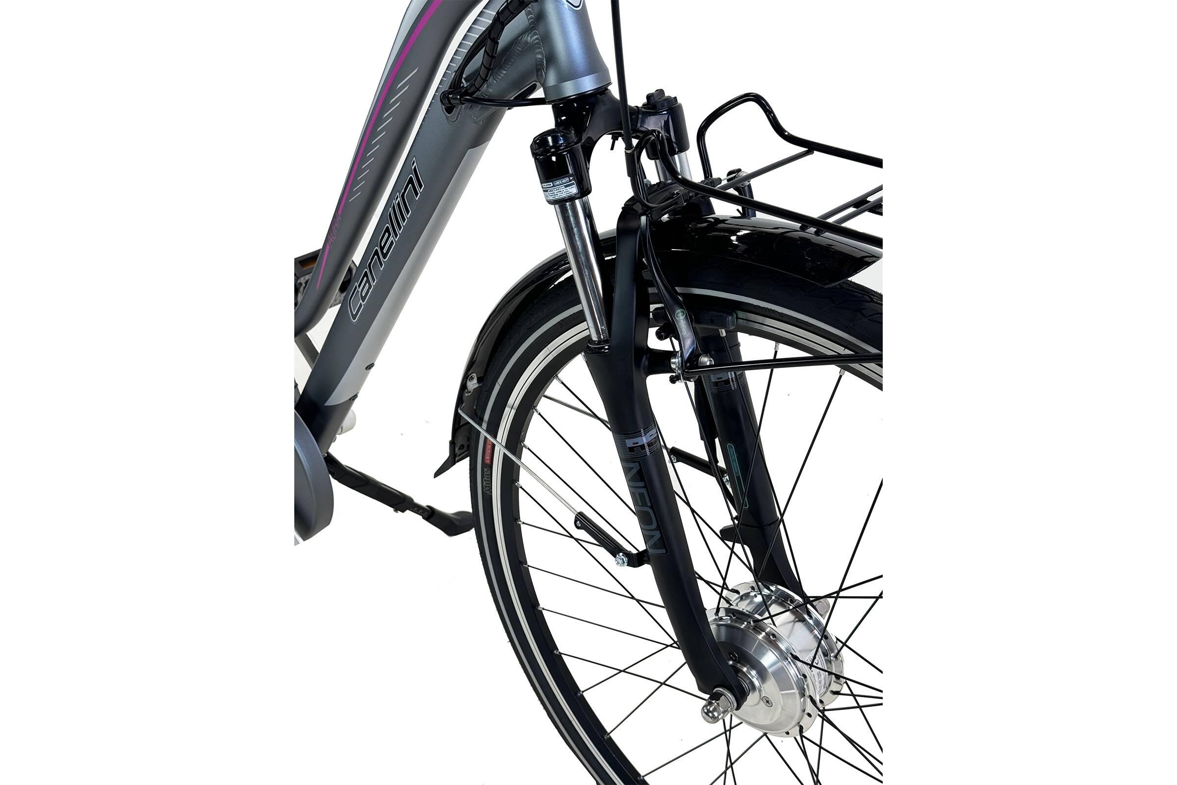 E-Bike damen cityrad Canellini AURA 28" - Grau/Fuchsia 5/6