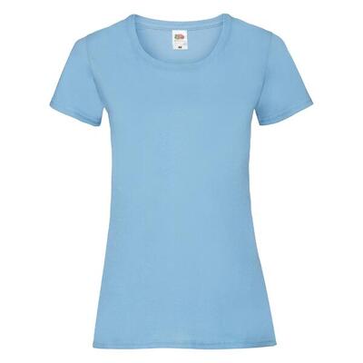 T-shirt fruit of the loom valueweight dames azul cielo