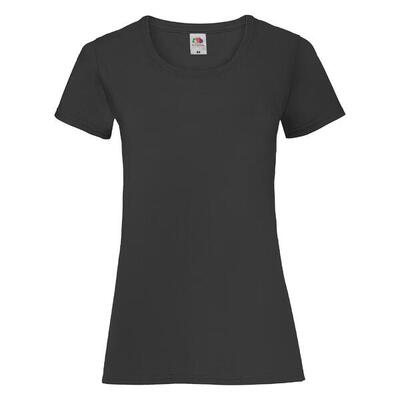 T-shirt fruit of the loom valueweight dames zwart