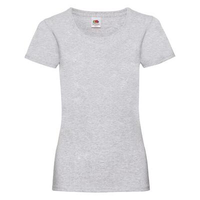 T-shirt fruit of the loom valueweight dames grijs