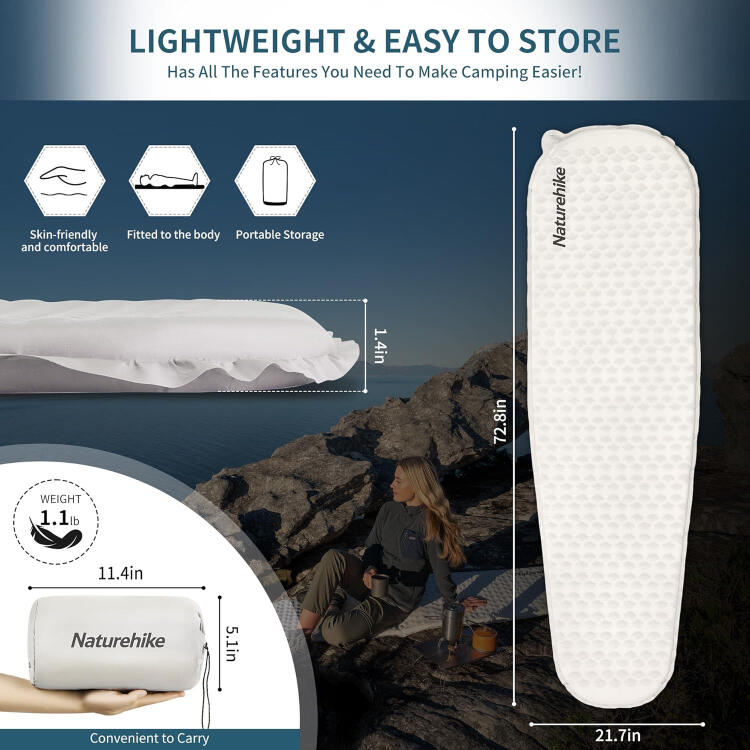 Matelas de camping gonflable Naturehike - Ultraléger 540 g 3/7