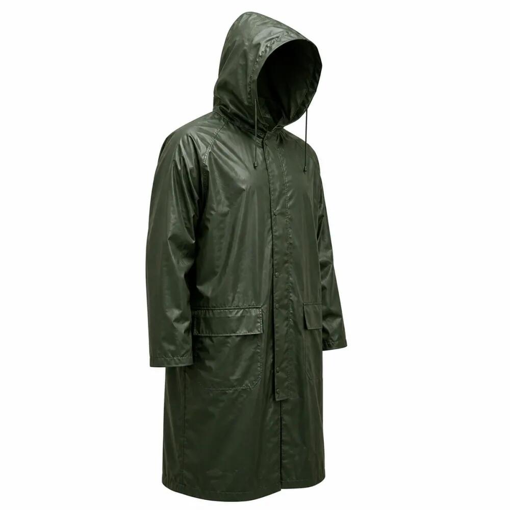Manteau pluie étanche Treeland vert 100% polyester PVC 3/5