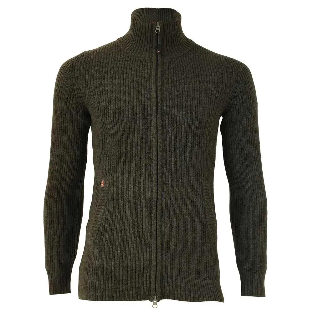Gilet femme Shirley col montant laine vert loden XS à 3XL 2/5
