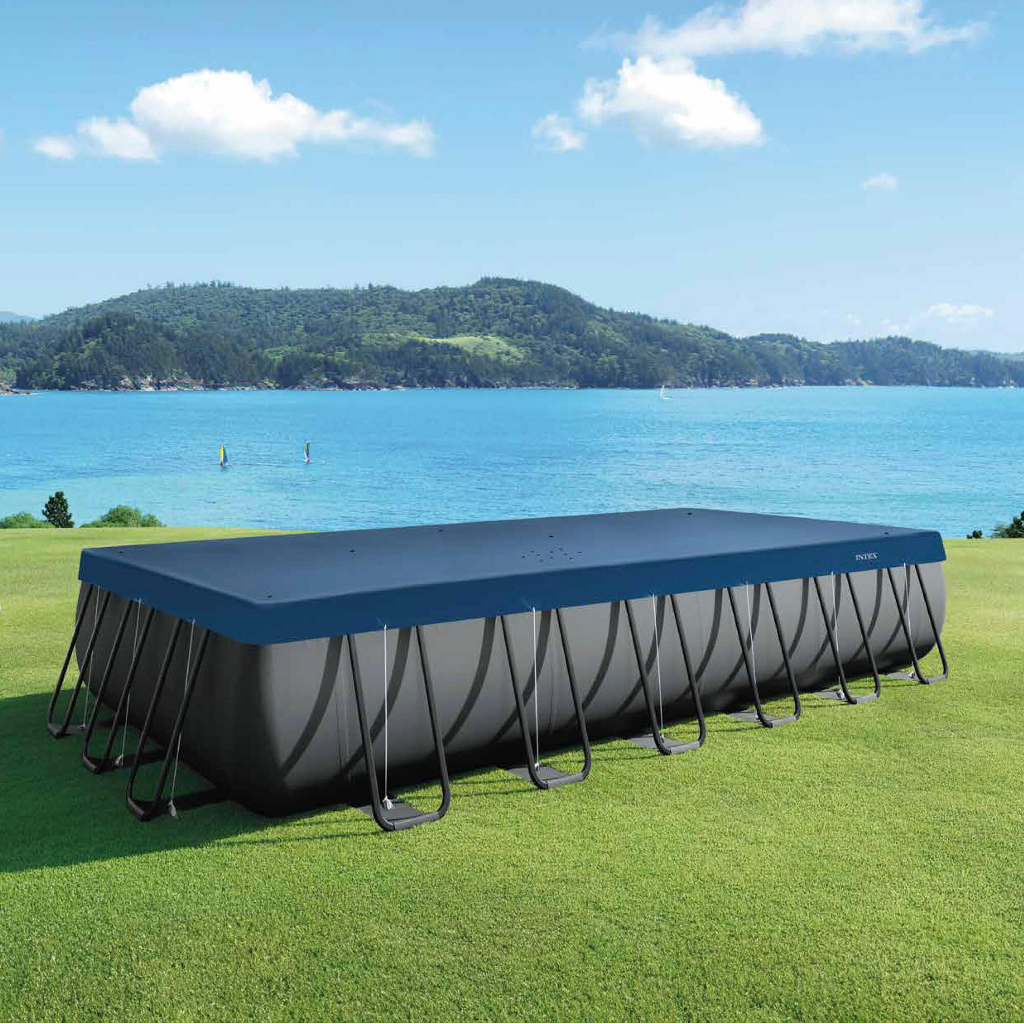 Cobertor piscina rectangular INTEX 7,23x3,63 m para todo el año 7/7