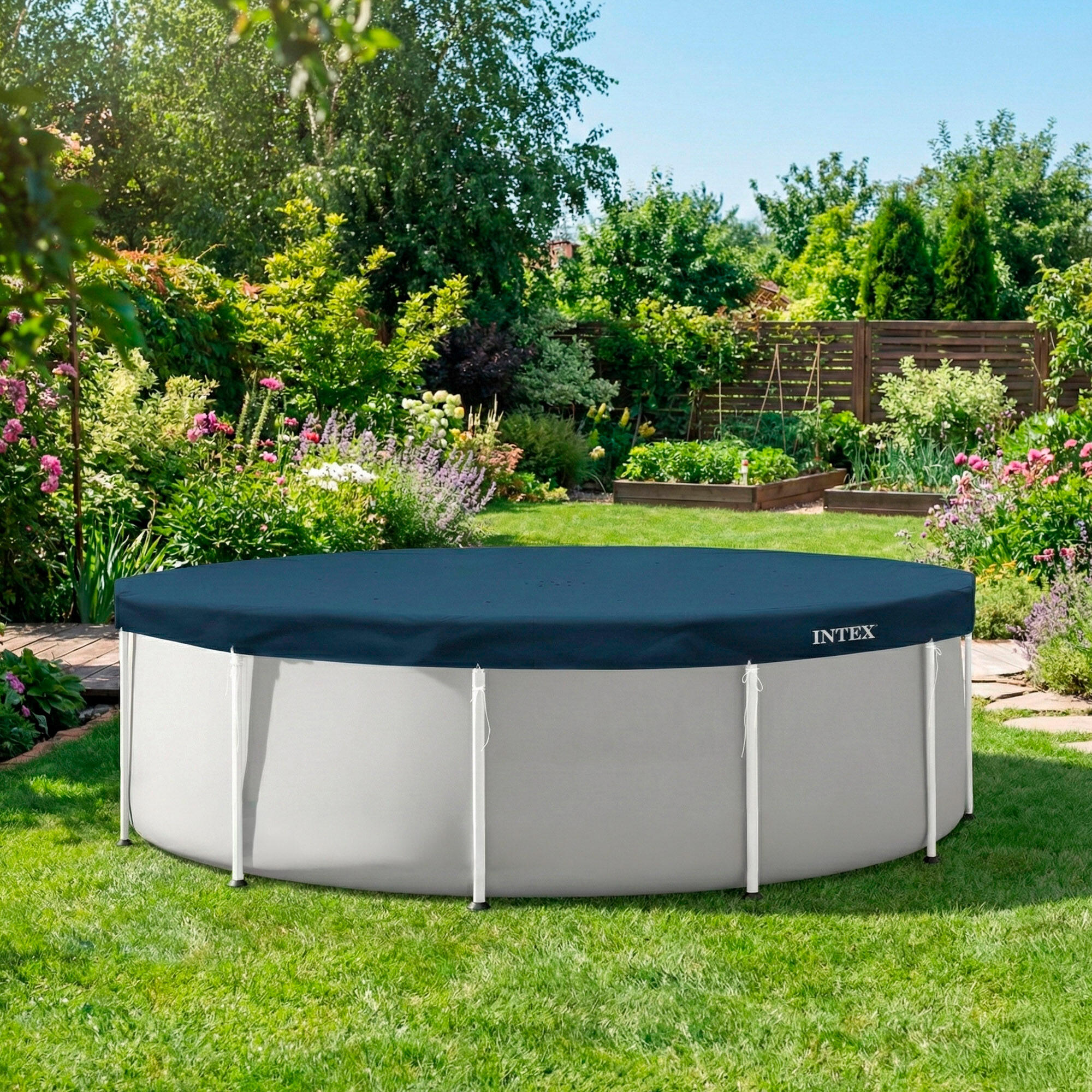 Cobertor piscina INTEX redonda D3,66 m para todo el año 7/7
