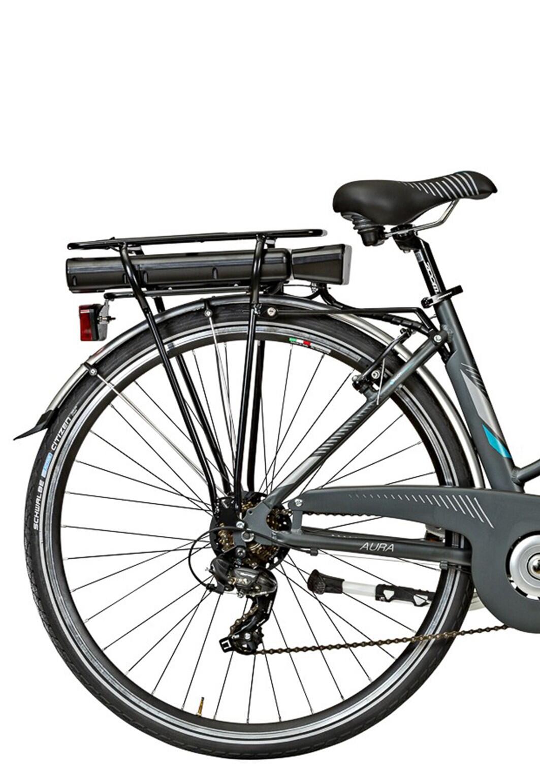 Elektrische damesstadsfiets Canellini AURA 28" -  Grijs/Blauw 2/3
