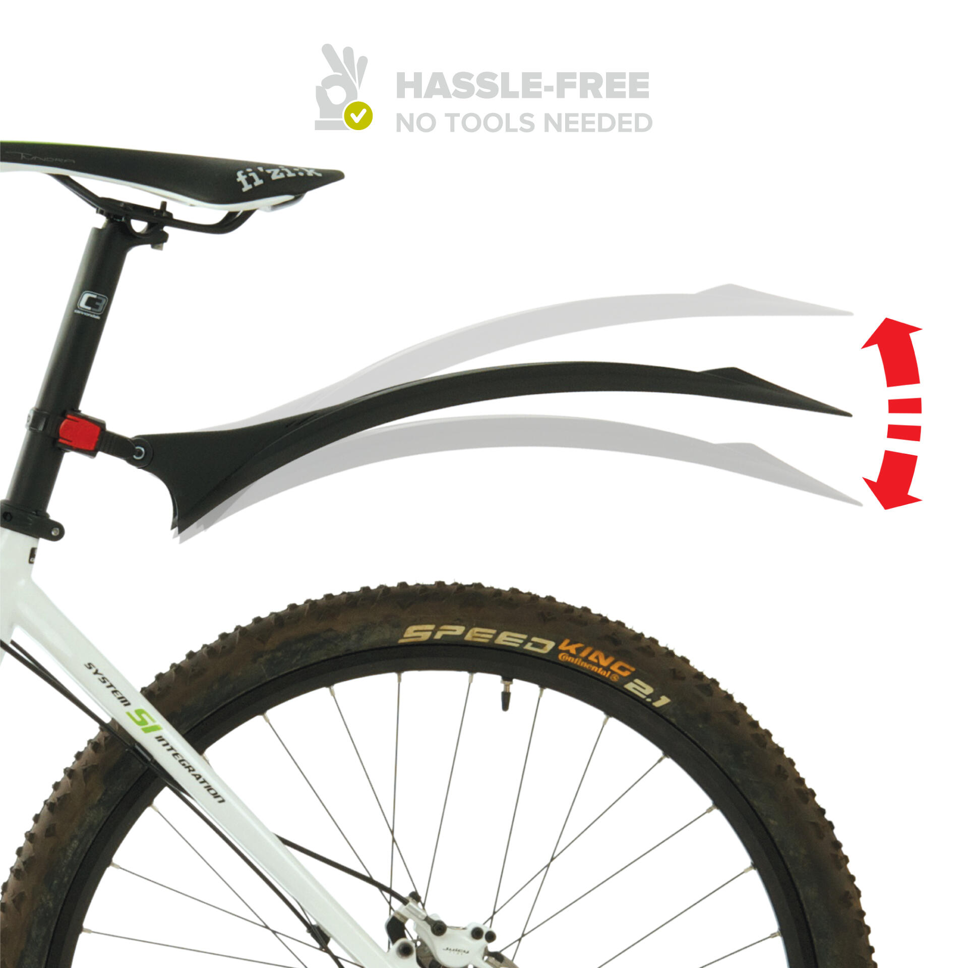 CROSS COUNTRY EVO Kit de guardabarros para MTB Deportivo/Recreativo 26"-29" 3/6