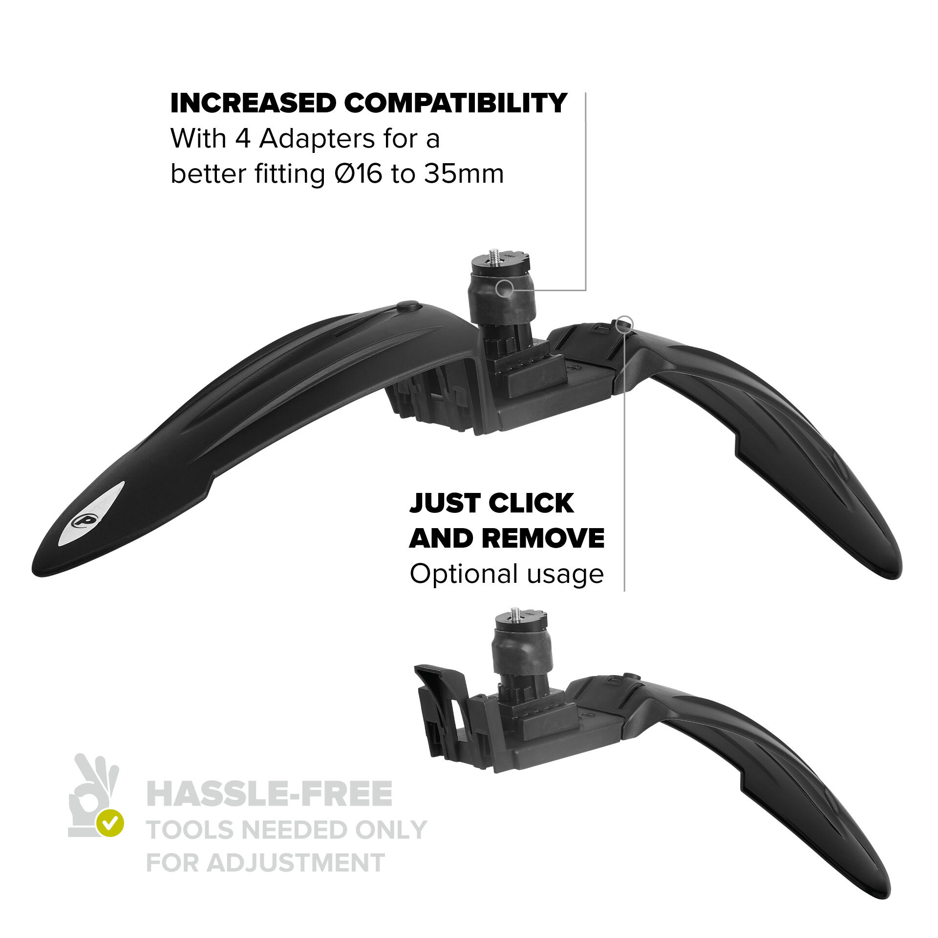 CROSS COUNTRY EVO Kit de guardabarros para MTB Deportivo/Recreativo 26"-29" 4/6