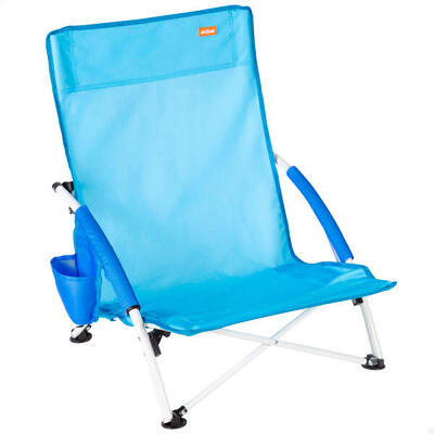 Aktive Beach Sedia da spiaggia pieghevole blu navy 50x49x66 cm