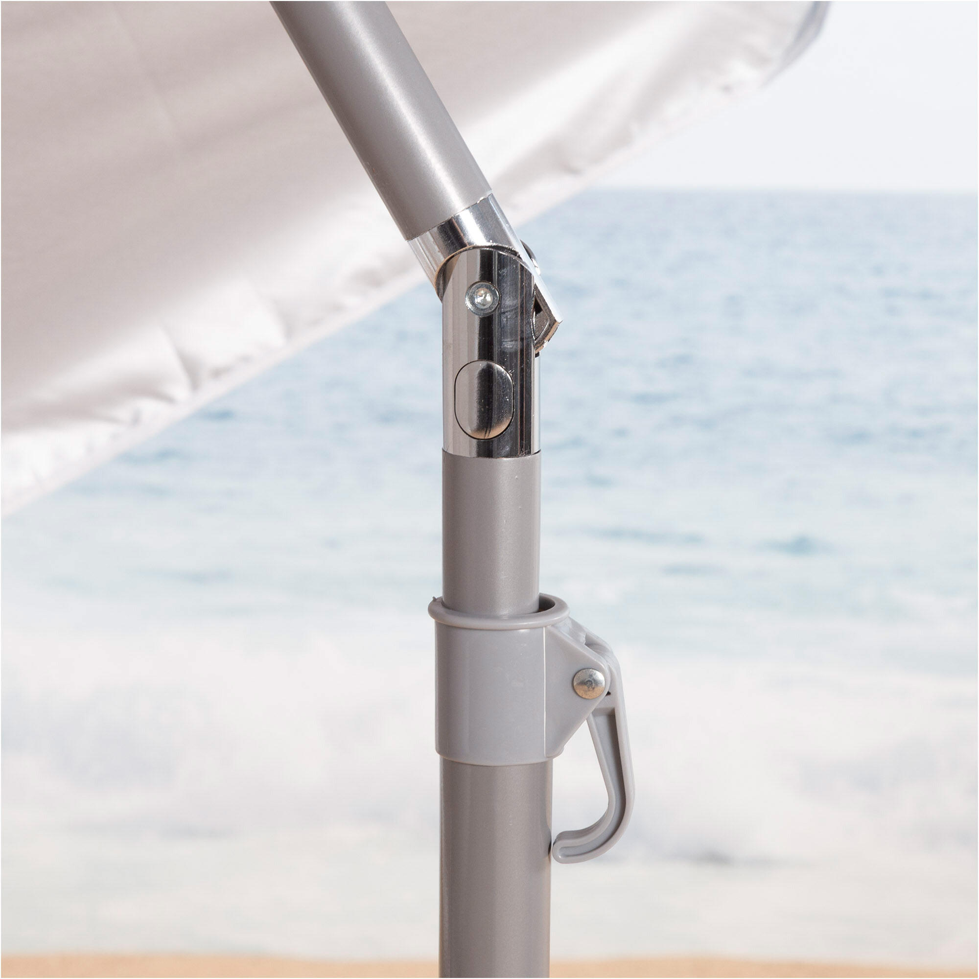 Aktive Ombrellone da spiaggia antivento con 8 stecche 240 cm blu 7/7