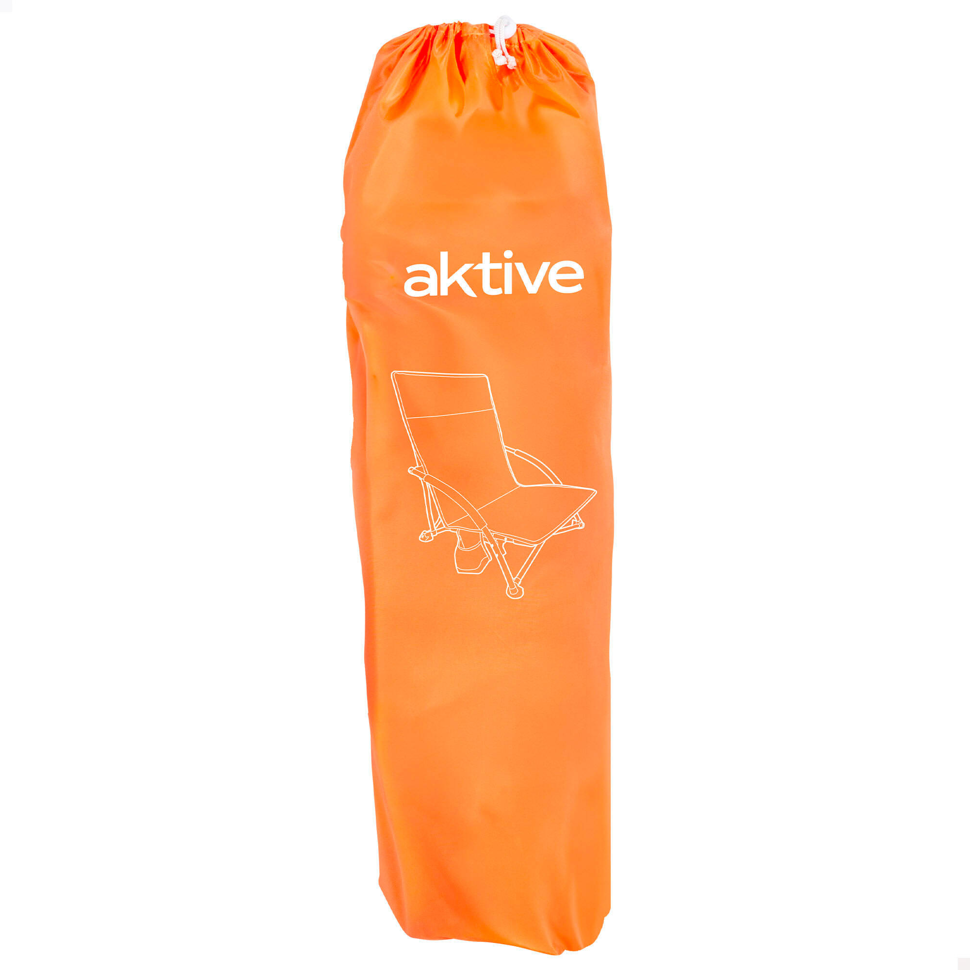 Aktive Beach Sedia da spiaggia pieghevole, tasca laterale arancione 50x49x66 cm 2/7