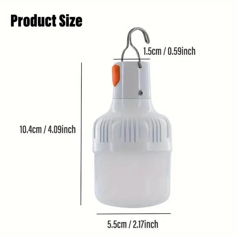 Zelt und Campingleuchte mit Akku LED Lampe mit Haken 3 Licht Modi 3/5