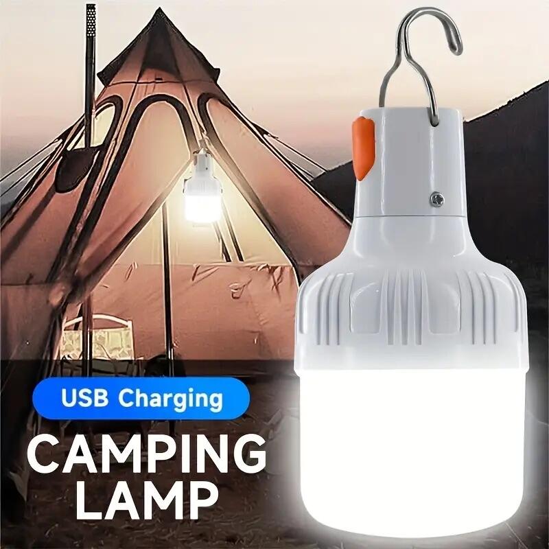 Zelt und Campingleuchte mit Akku LED Lampe mit Haken 3 Licht Modi 2/5