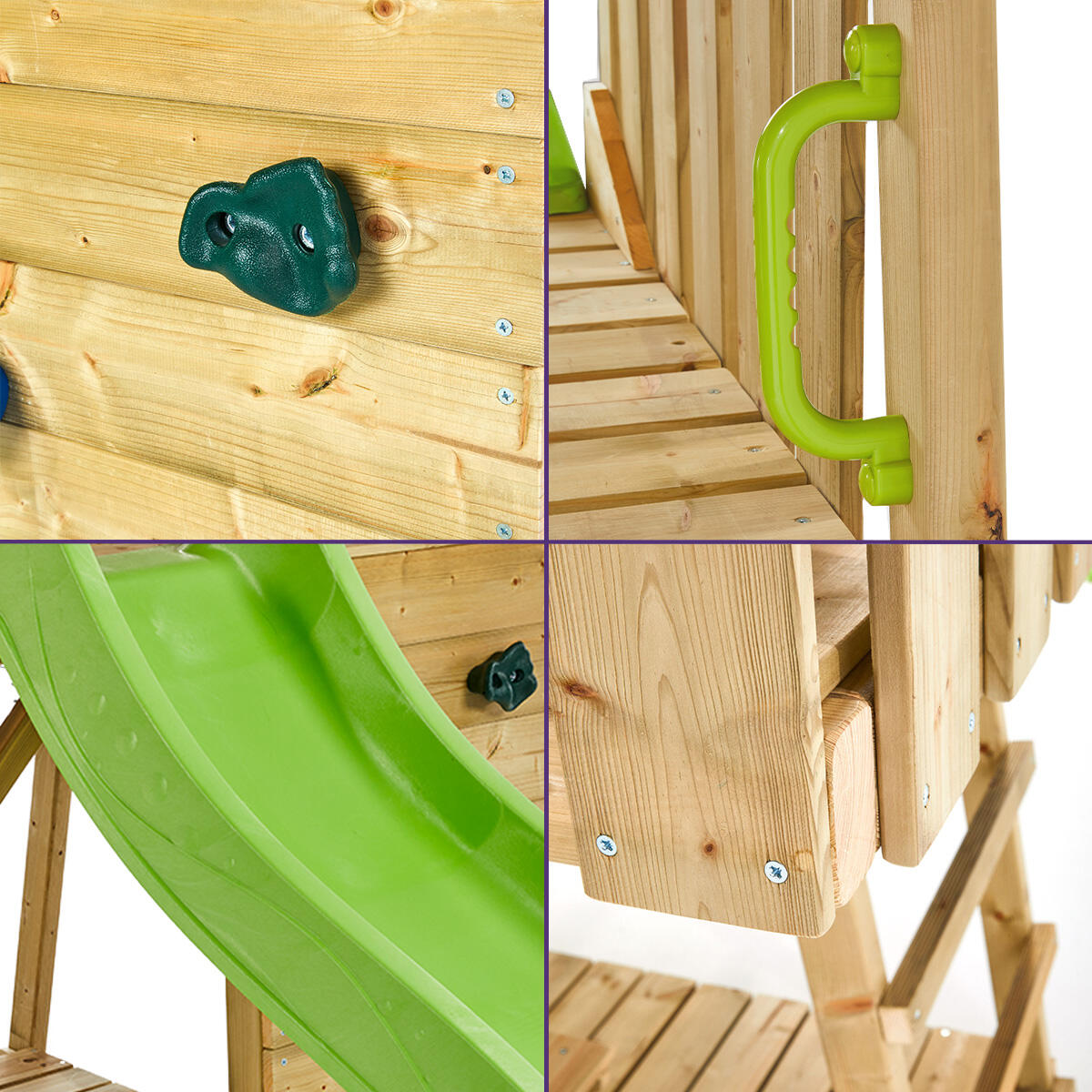 Torre da gioco in legno WIKI - Scivolo, arrampicata, cabina, tavolo e sabbiera 5/5