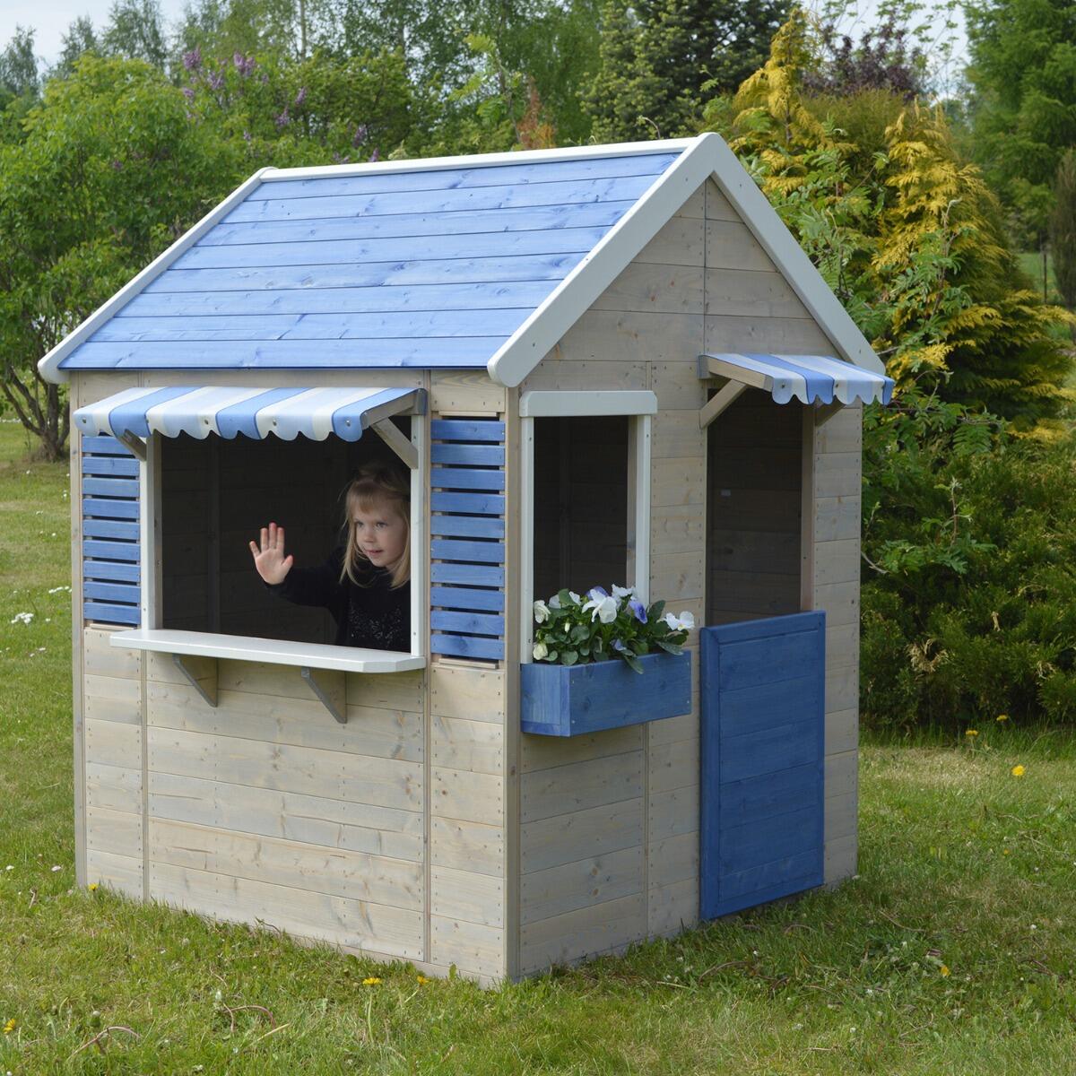 Maisonnette enfant extérieur - Cabane en bois avec plancher FLOWI 5/5