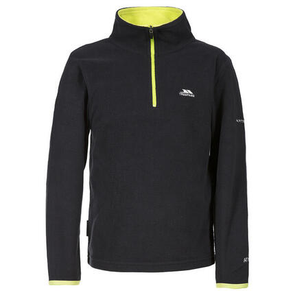 2058 Etto - Pull Microfleece Homme 1/2 Zip Noir