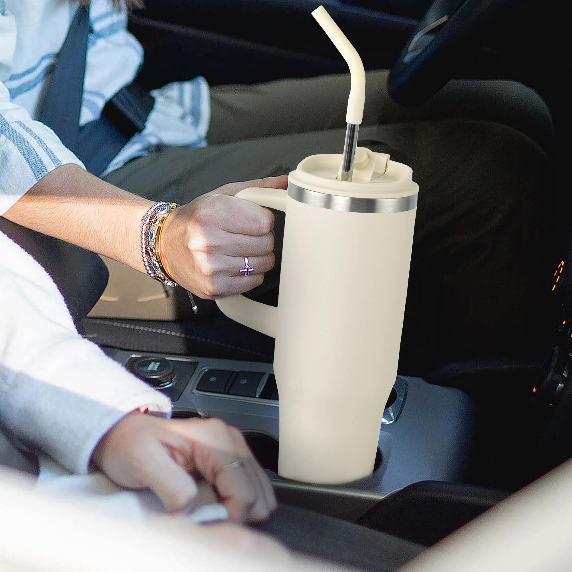 Thermobecher Weiß 1,2 Liter extrem Isolierend Kaffee Becher Heiß Kalt 3/7
