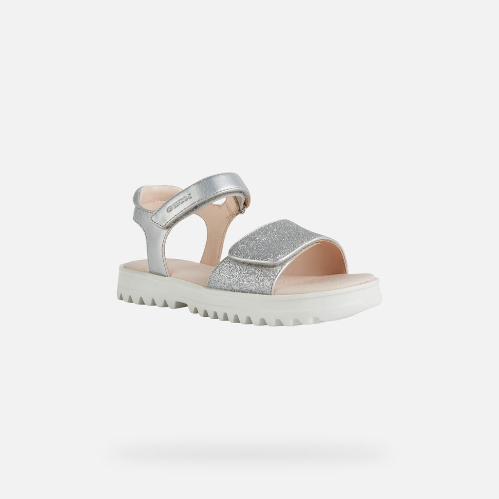 Sandales Fille J SANDAL CORALIE GIRL Argent 3/7