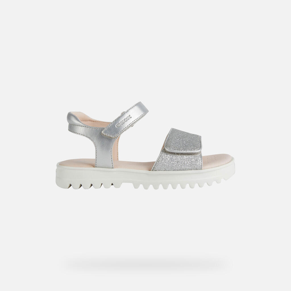 Sandales Fille J SANDAL CORALIE GIRL Argent 2/7