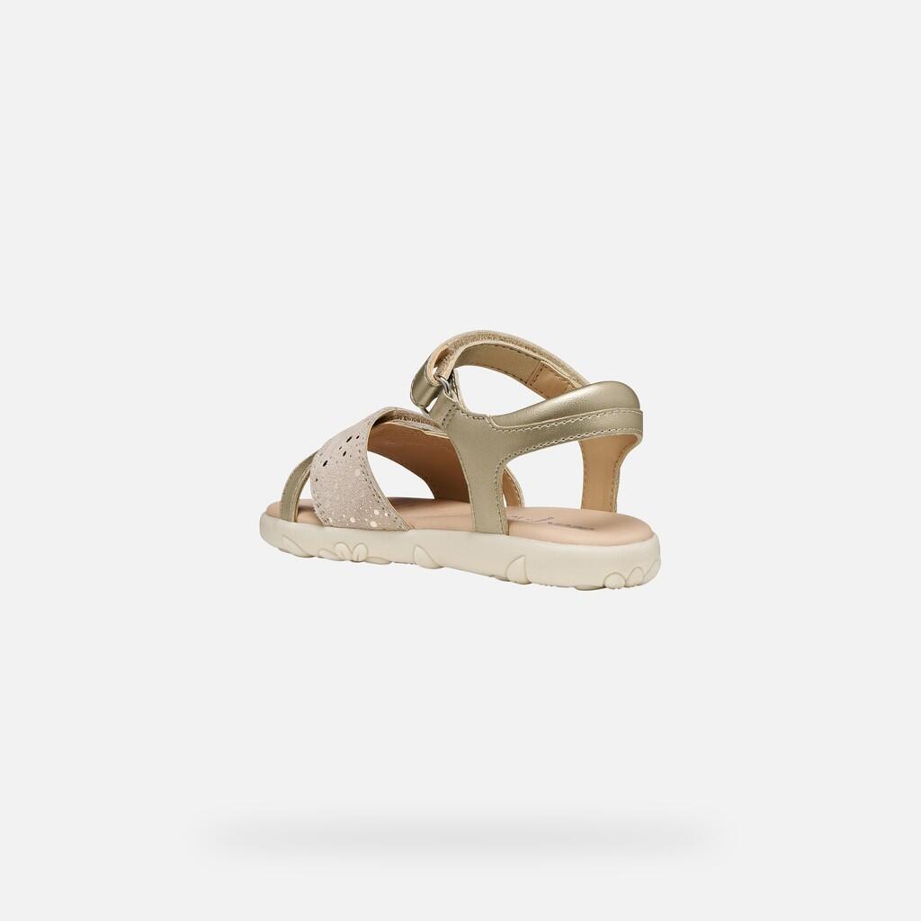 Sandales Fille SANDAL HAITI GIRL Or Clair 5/7