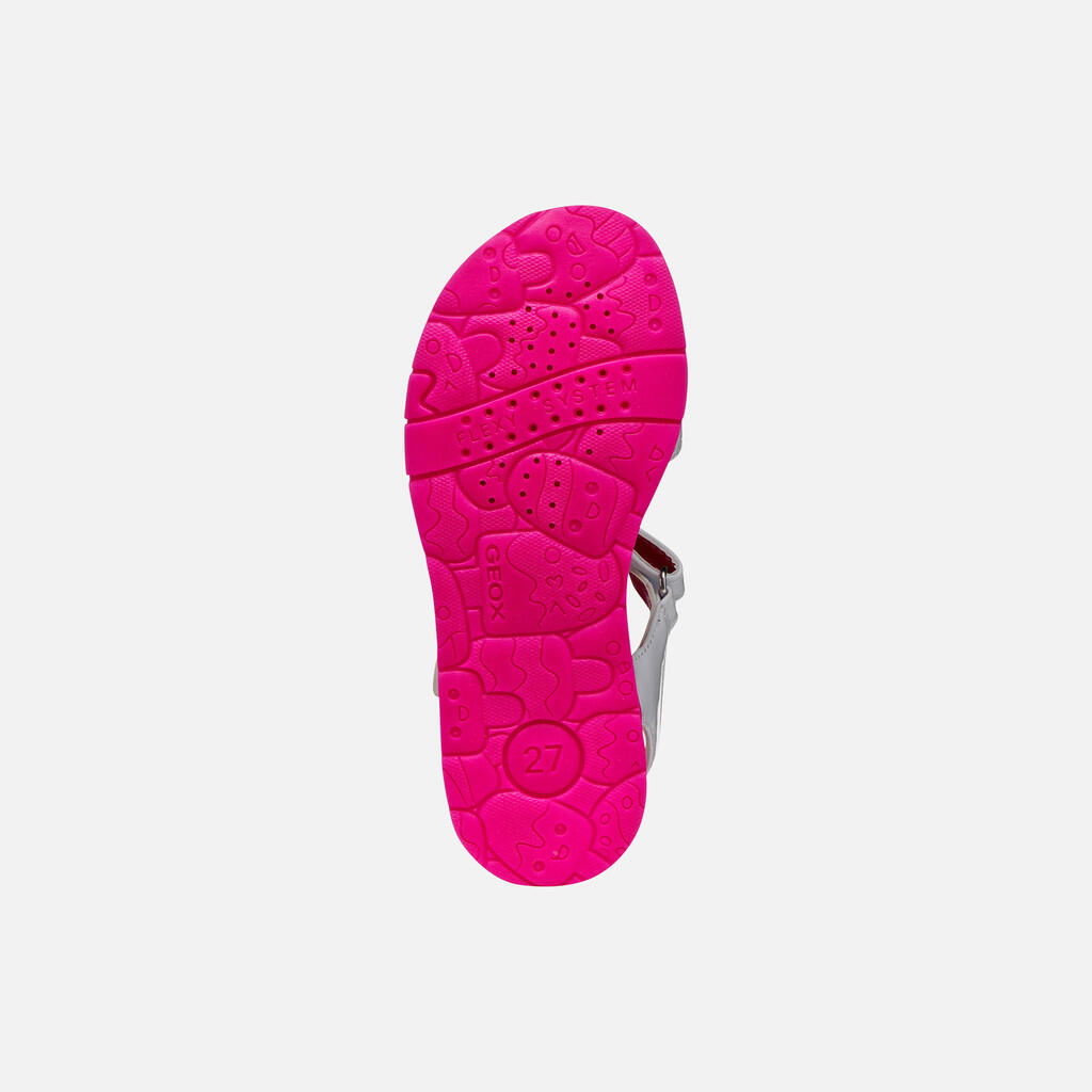 Sandales Fille SANDAL JOYFOOT GIRL Blanc/Fuchsia Fluo 7/7