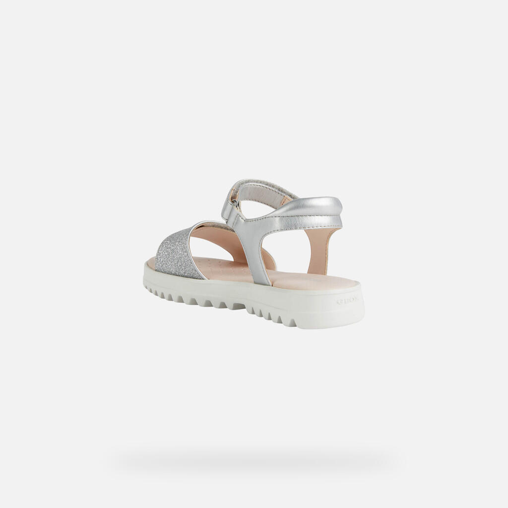Sandales Fille J SANDAL CORALIE GIRL Argent 4/7