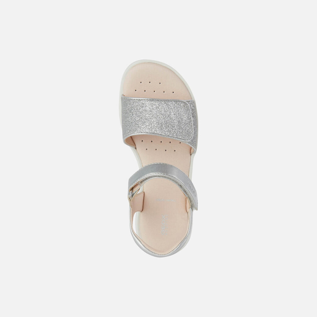 Sandales Fille J SANDAL CORALIE GIRL Argent 6/7