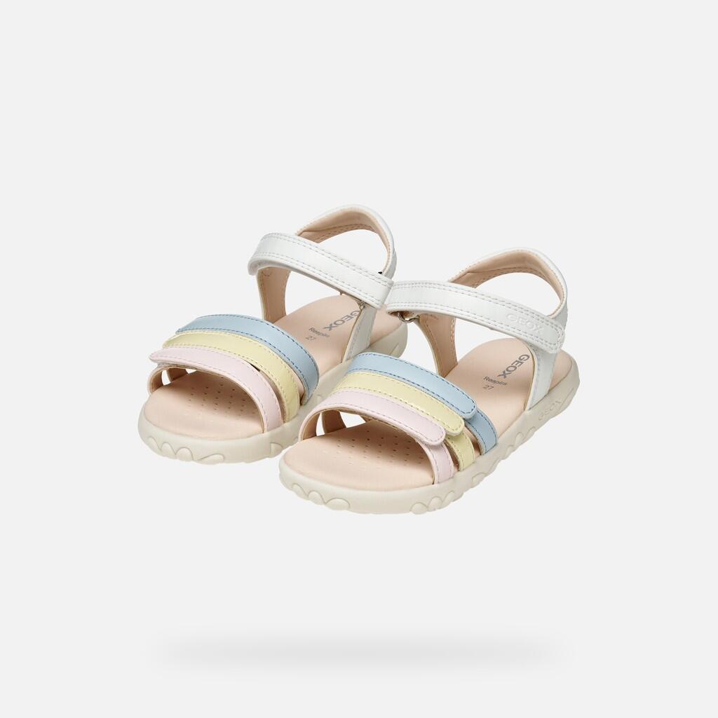 Sandales Fille J SANDAL HAITI GIRL Blanc/Multicolore 3/7