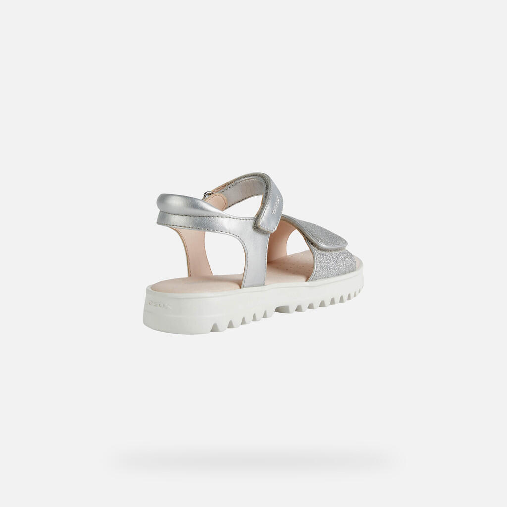 Sandales Fille J SANDAL CORALIE GIRL Argent 5/7