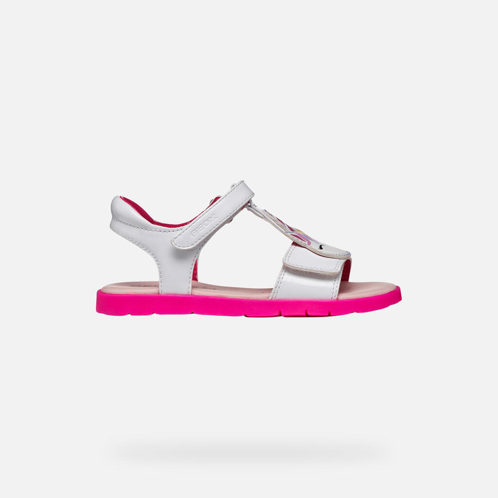 Sandales Fille SANDAL JOYFOOT GIRL Blanc/Fuchsia Fluo 2/7
