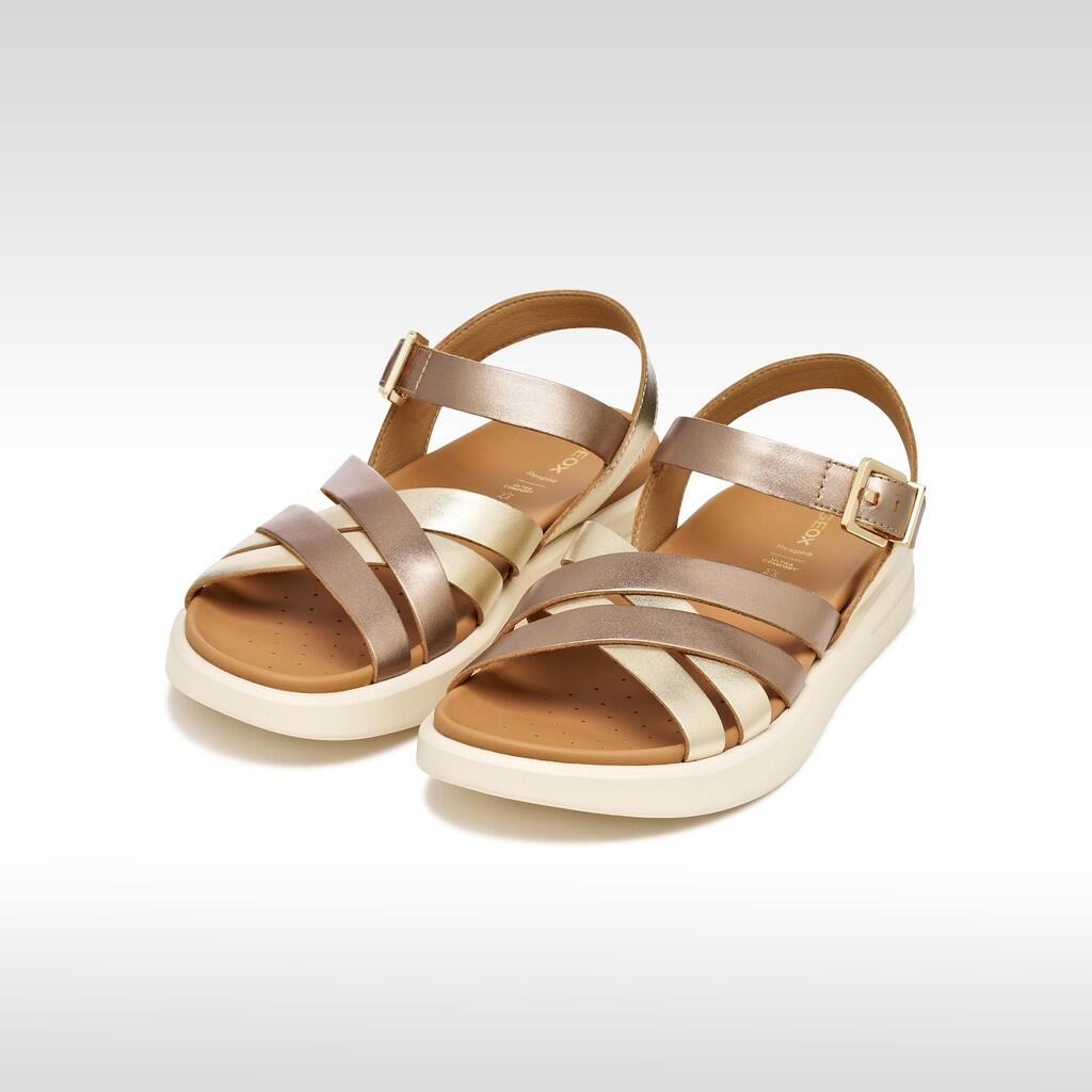 Sandales Femme D XAND 2S Beige Foncé/Or Clair 4/7