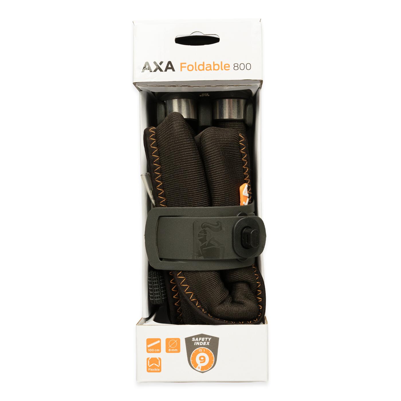 AXA Faltschloss 800 Länge 100cm, Stärke 8mm, grau 6/7