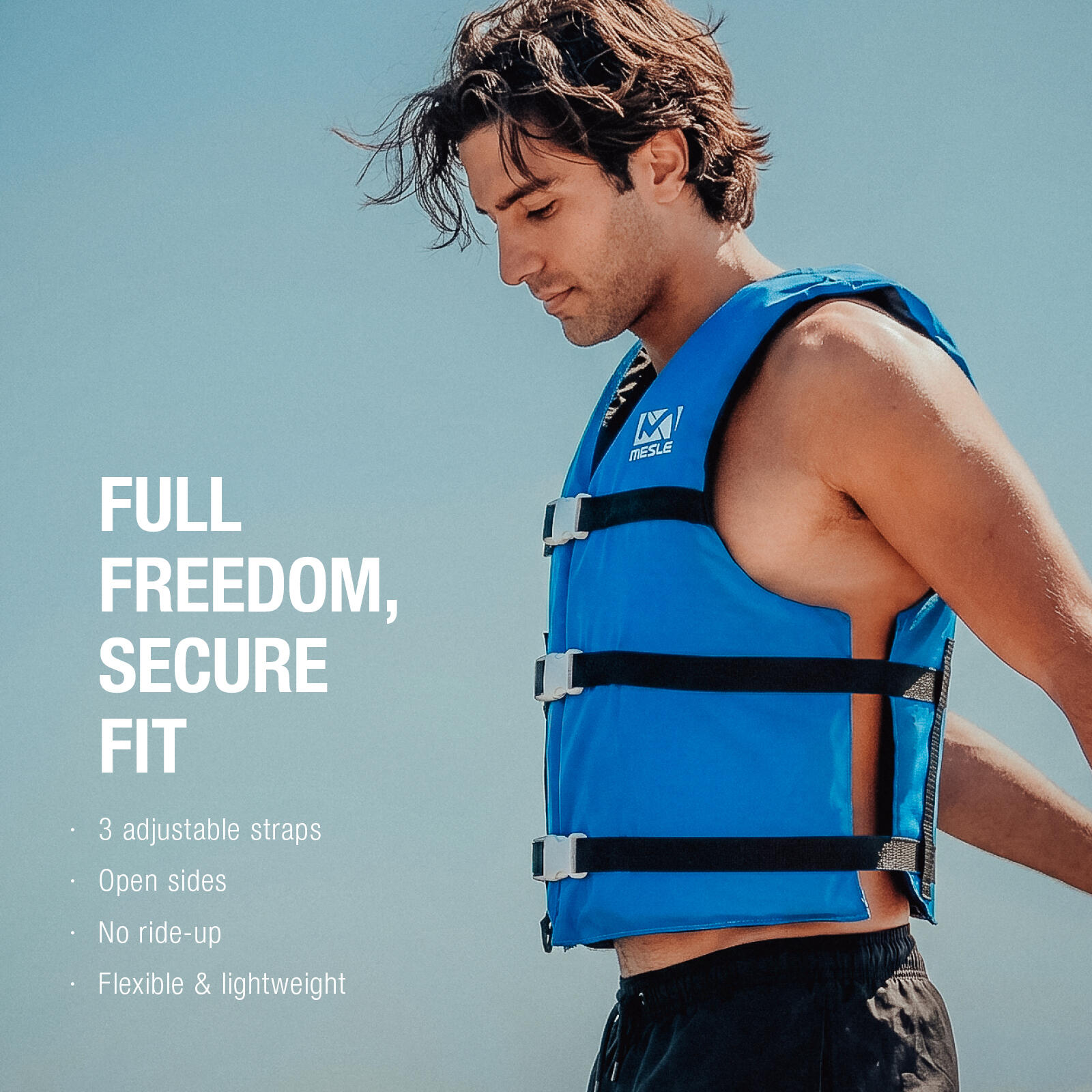 Gilet de Flottaison Adulte Promo 50N Tailles 40-130 kg SUP, Plongée en Apnée 5/7