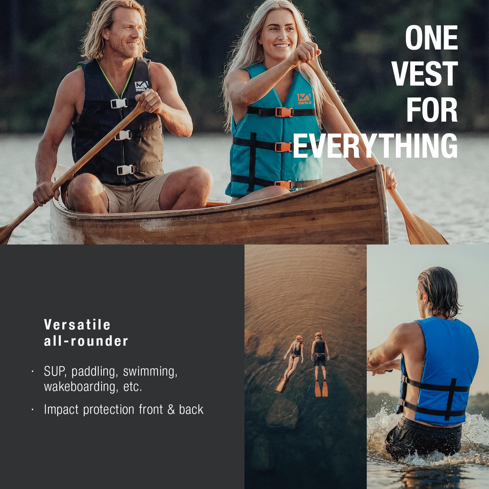 Zwemvest Promo Wakeboard SUP Zeilen Heren/Dames Drijfvest 4/5