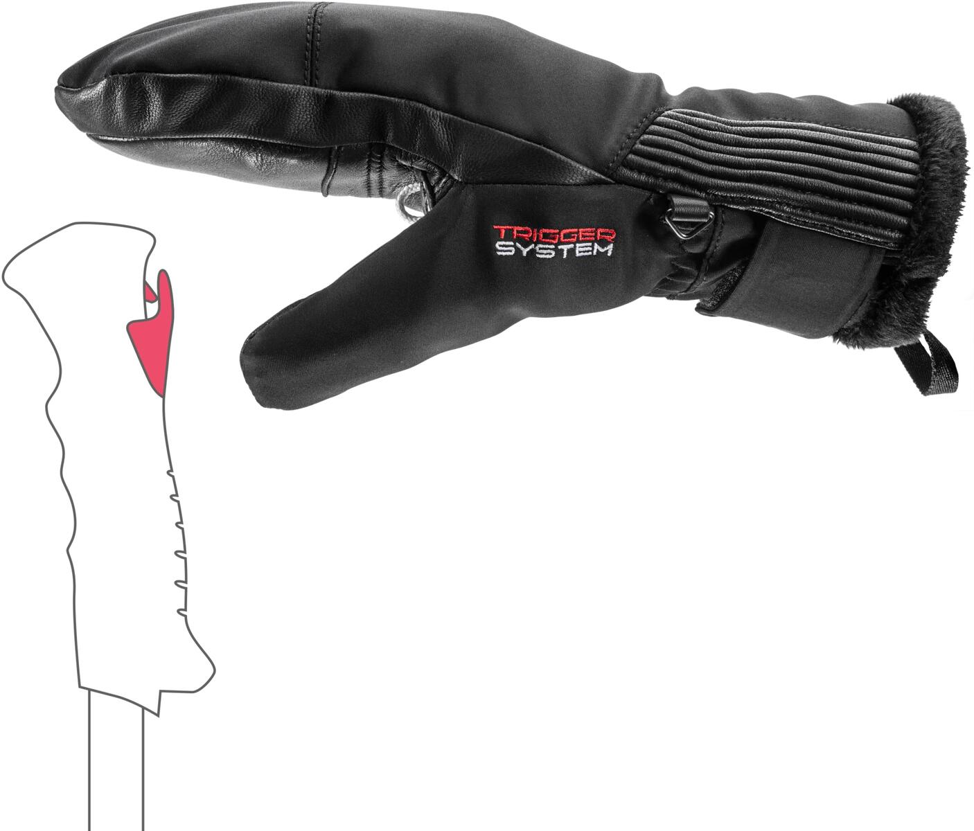 LEKI Vallarta 3D Mitten skiwanten zwart dames 3/5