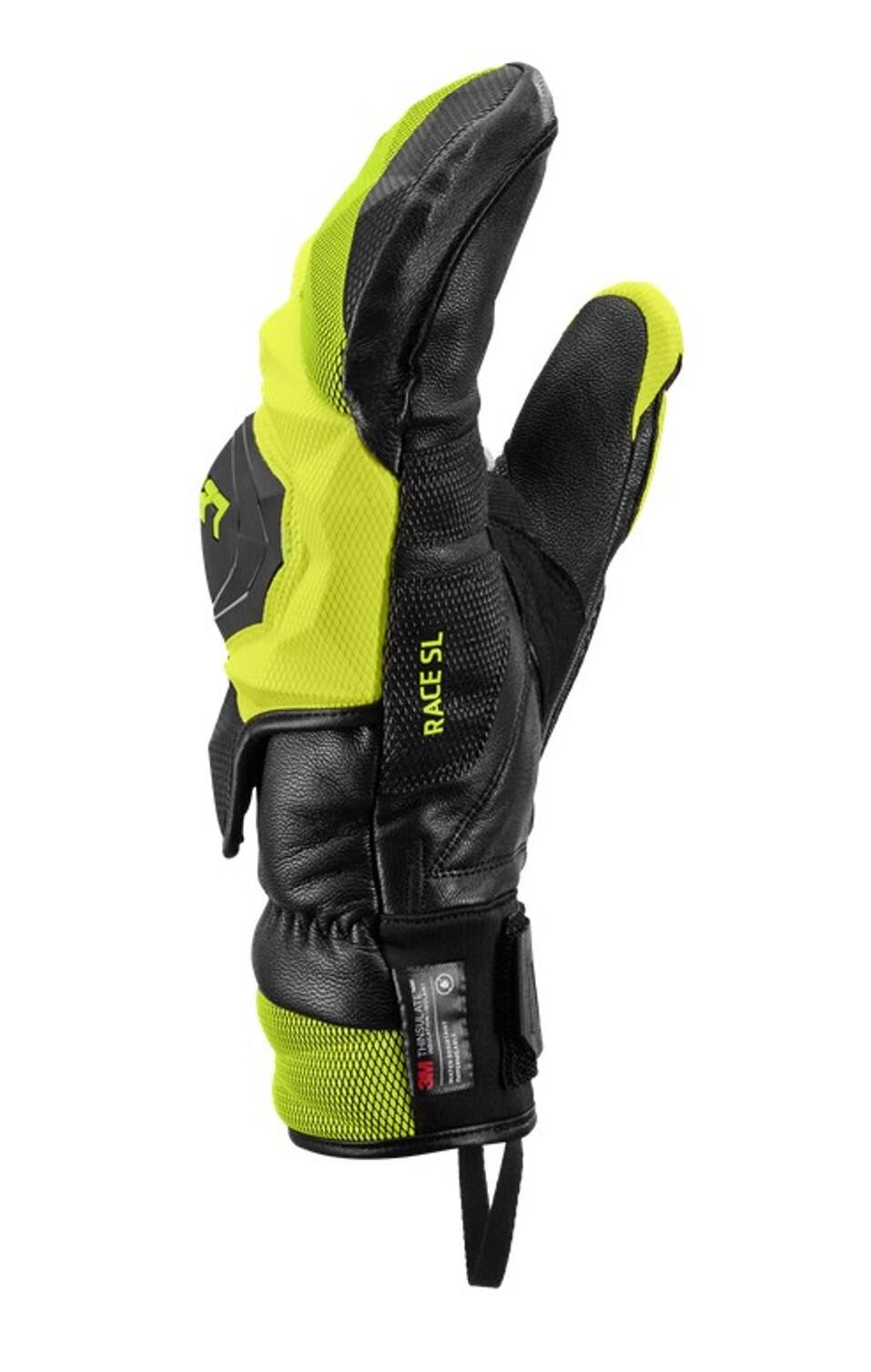 LEKI Leki Handschuhe WCR Venom SL 3D Mitten black-ice lemon 3/4
