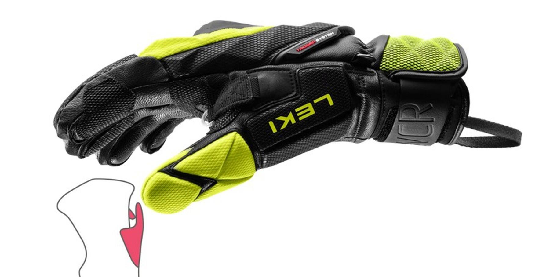 Leki Venom SL 3D Nero/Ghiaccio-Limone 3/5