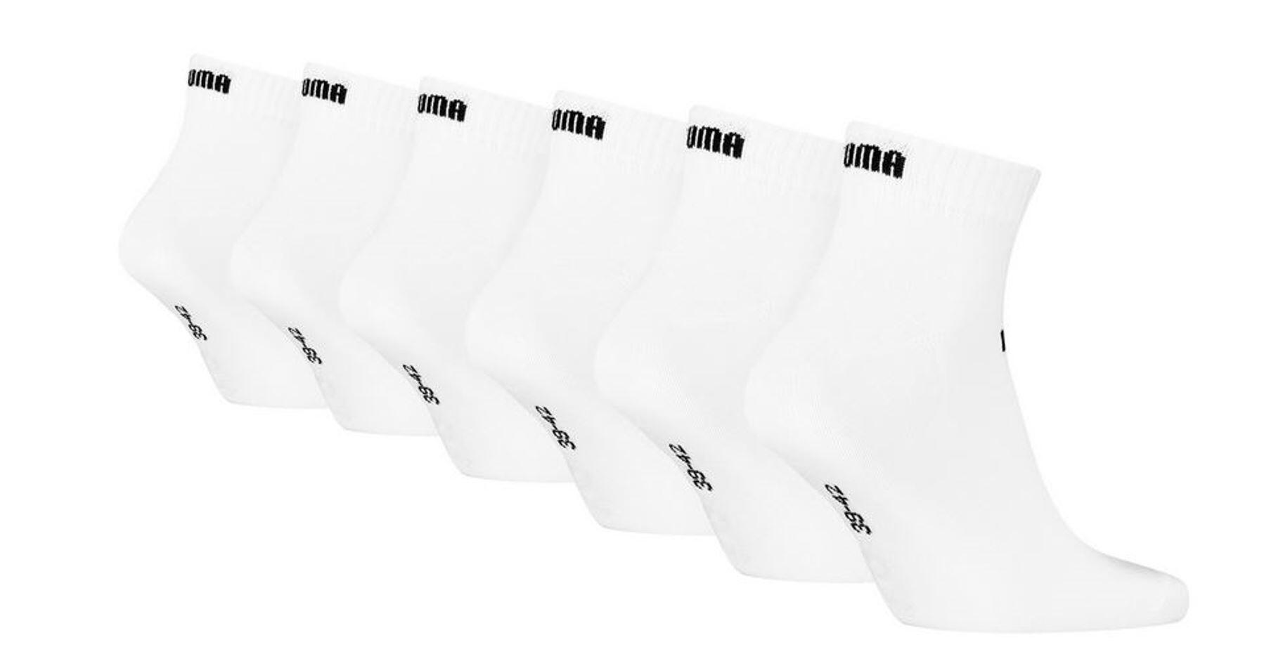 Puma Unisex Sneaker Quarter Socken für Damen Herren 6er Pack 2/3