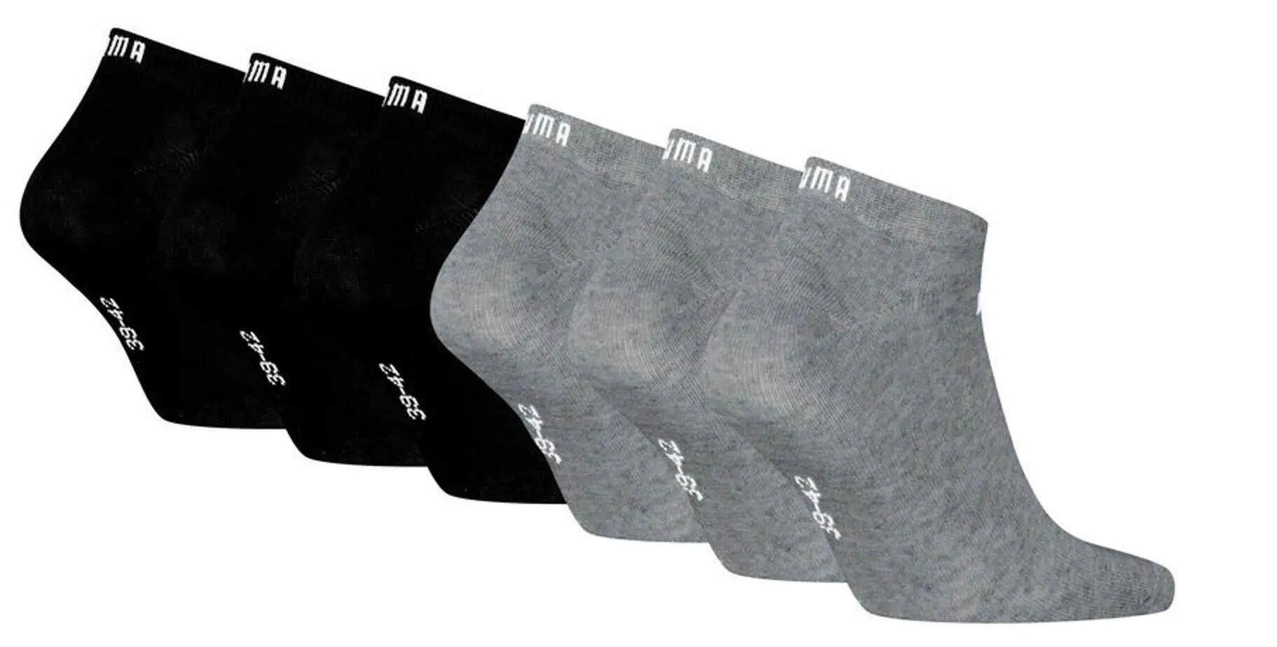 Puma Unisex Sneaker Socken knöchelhoch für Damen Herren 6er Pack 2/2