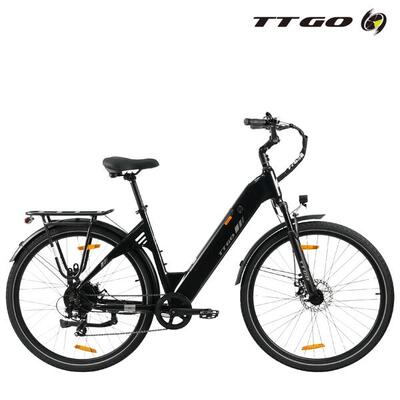 Elektrische hybride fiets c3se woon-werk lange afstand paars