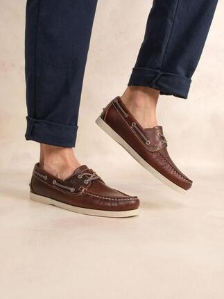 Chaussures bateau homme PHENIS Marine/Tan