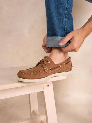 Chaussures bateau homme PHENIS Marine/Tan